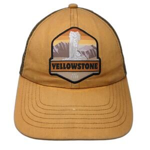 Royal Resortwear Baseball Cap Orange Brown One Size Yellowstone Geyser Mesh Hat